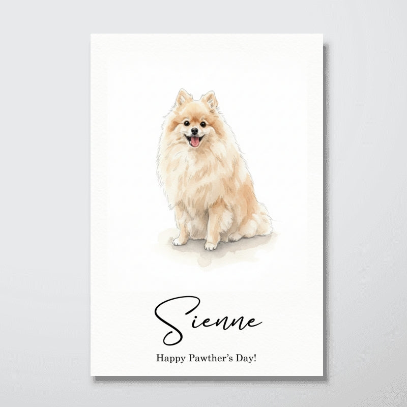 Custom Watercolor Portraits Using Pet Photo - Personalized Poster - Father's Day Gift for Dogs Cats Lovers