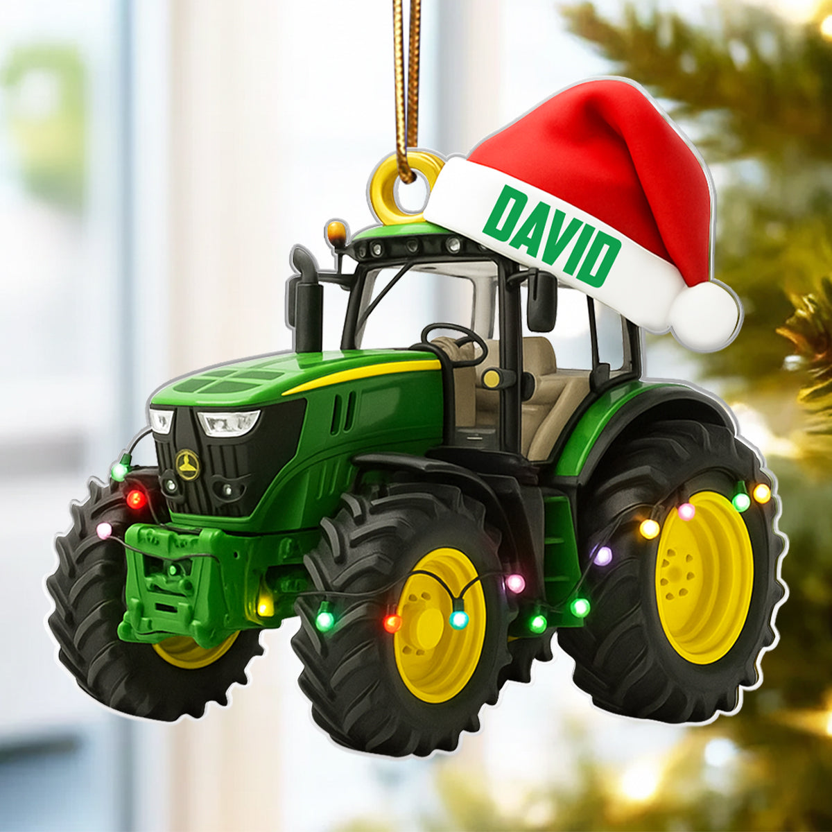 Life Is Better With Big Machines – Personalized Acrylic Ornament – Fun Gift for Tractor Lovers