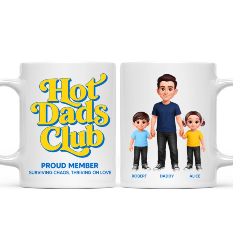 Hot Dads Club - Personalized Mug - Funny Father's Day Gift For Dad, Husband