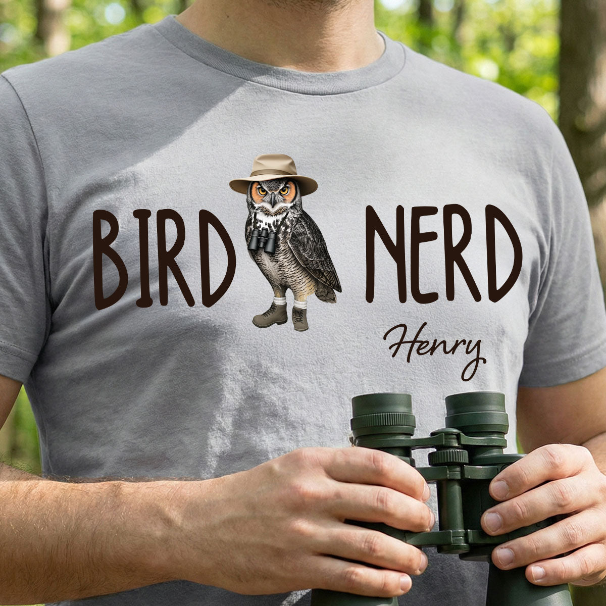 Bird Nerd - Personalized Shirt - Gift for Bird Lover, Birdwatcher, Bird Watching Gifts
