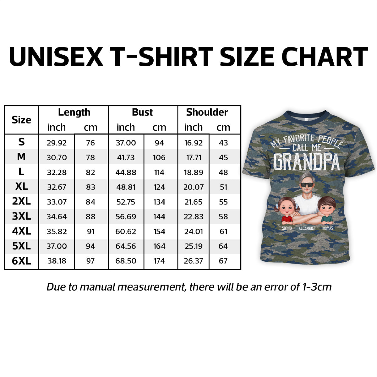 My Favorite People Call Me Grandpa Camo Pattern - Personalized Shirt - Father's Day Gift For Husband, Dad, Grandpa