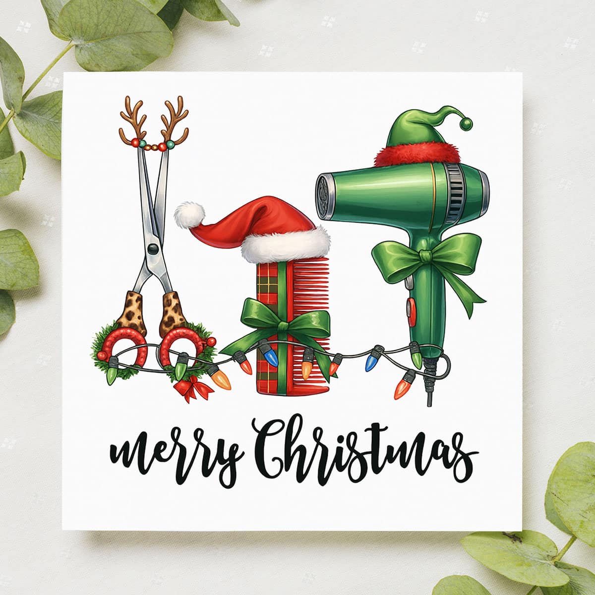 Christmas Hairdresser Card