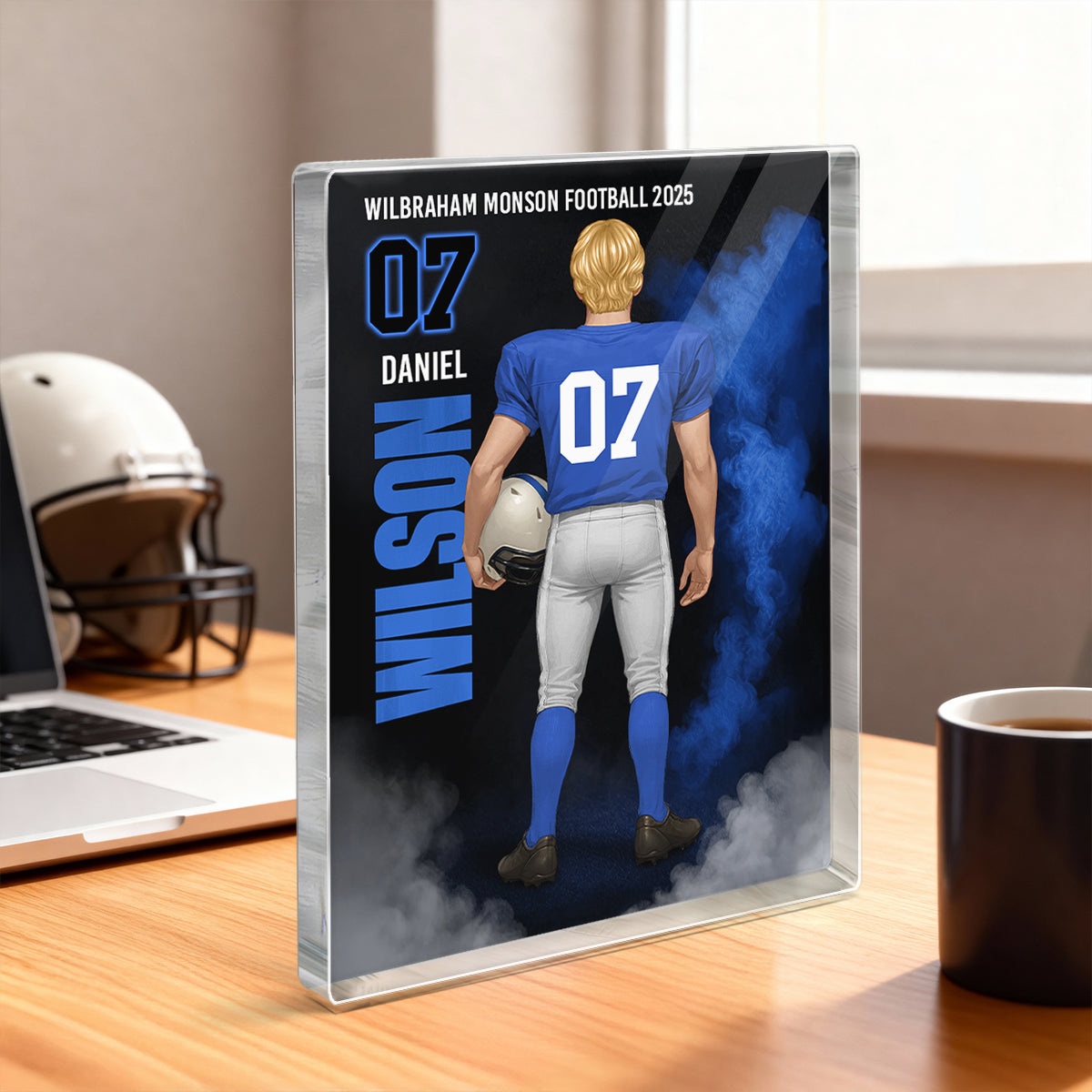 Football Sports Legend - Personalized Acrylic Block Plaque - Christmas Gift for Seniors, Sons, Grandsons