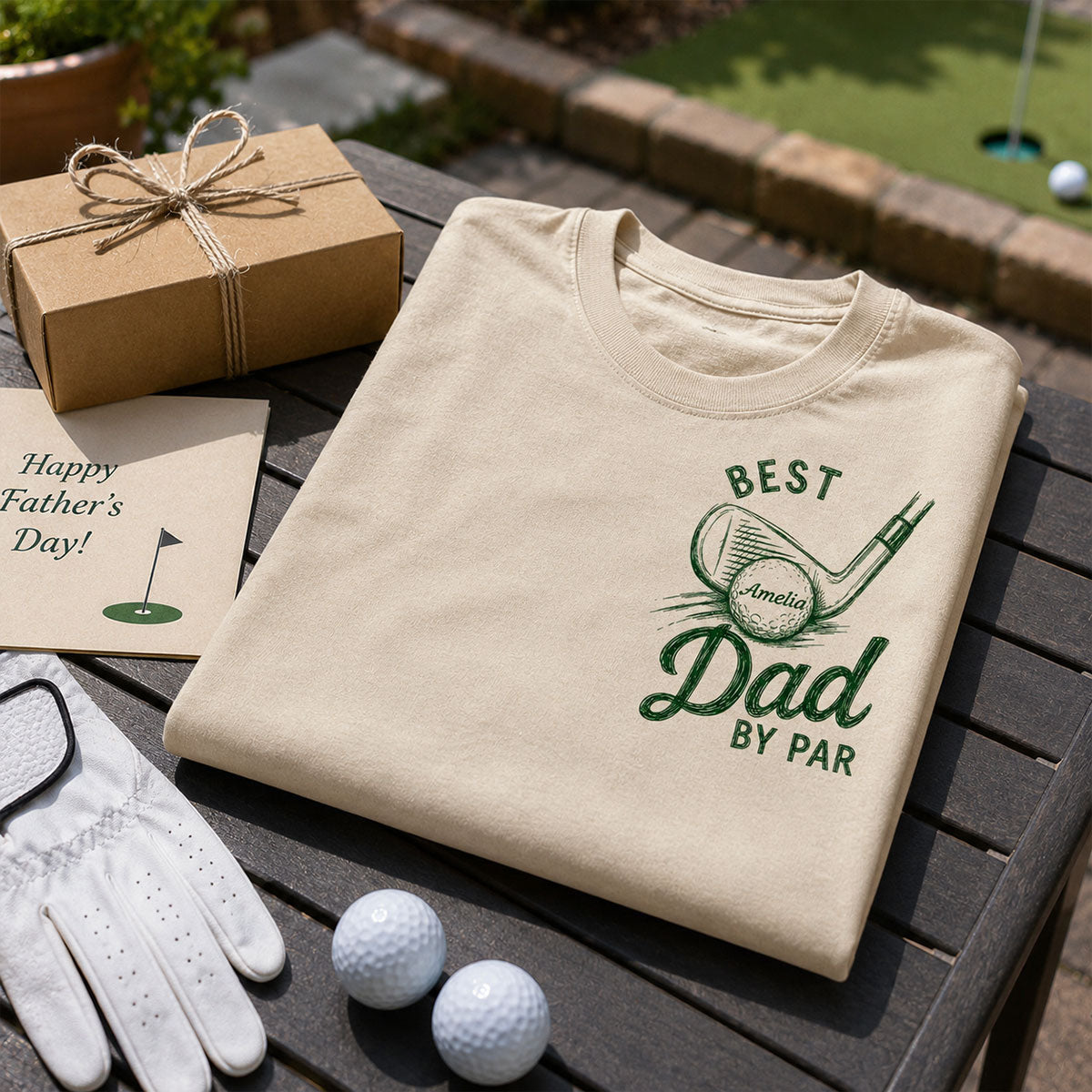 Best Dad By Par Golf Lover - Personalized Shirt - Father's Day Gift for Dad, Husband