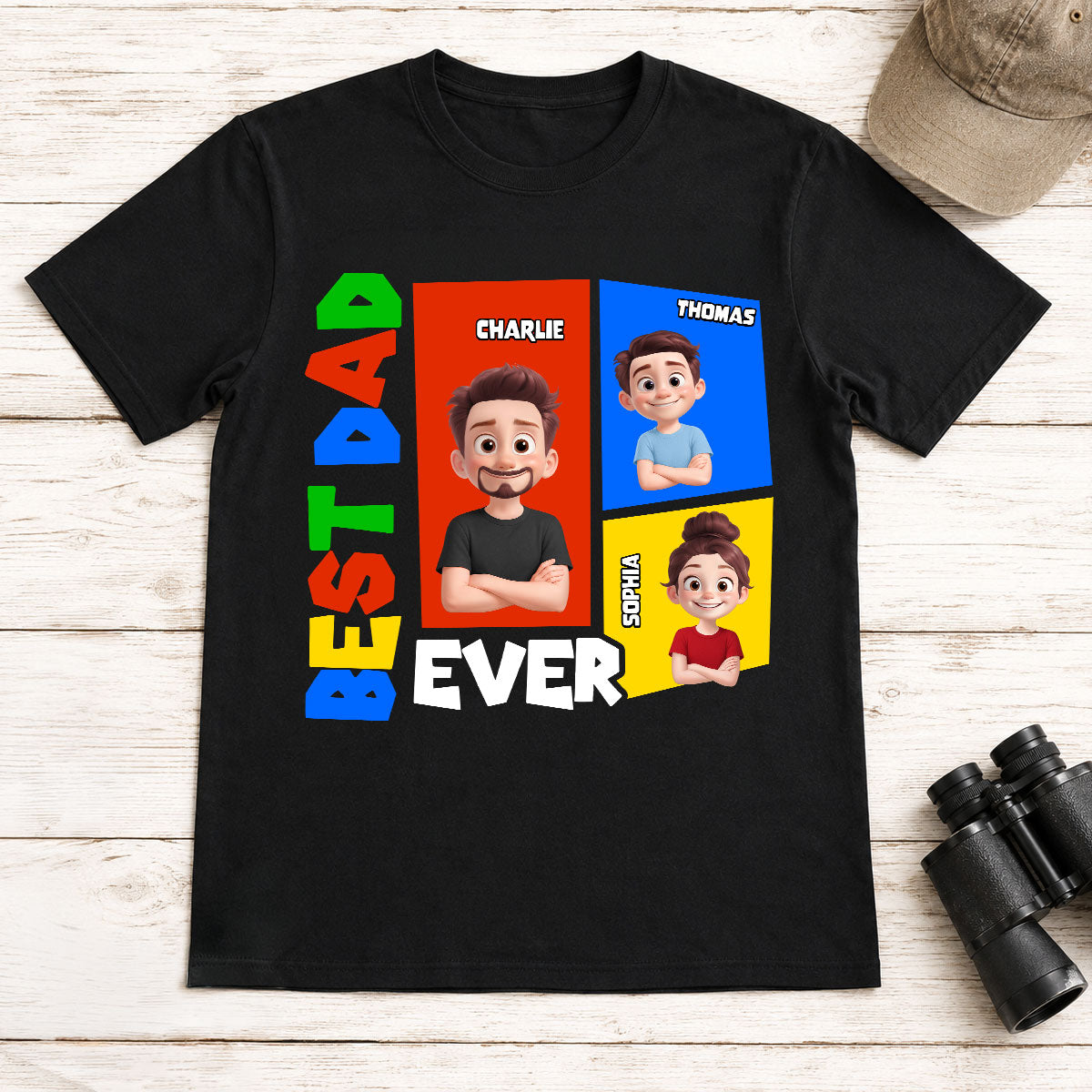 Best Dad Ever Arcade Theme - Personalized Shirt - Heartfelt Gift For Dad, Grandpa, Husband