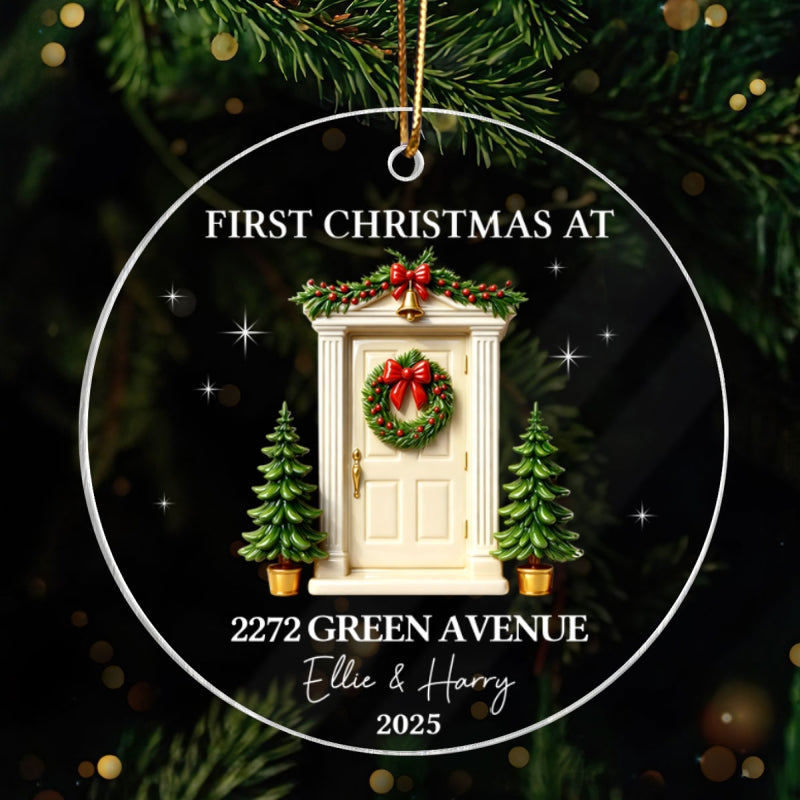 First Christmas New Home 3D Effect - Personalized Acrylic Ornament - New Home Decor
