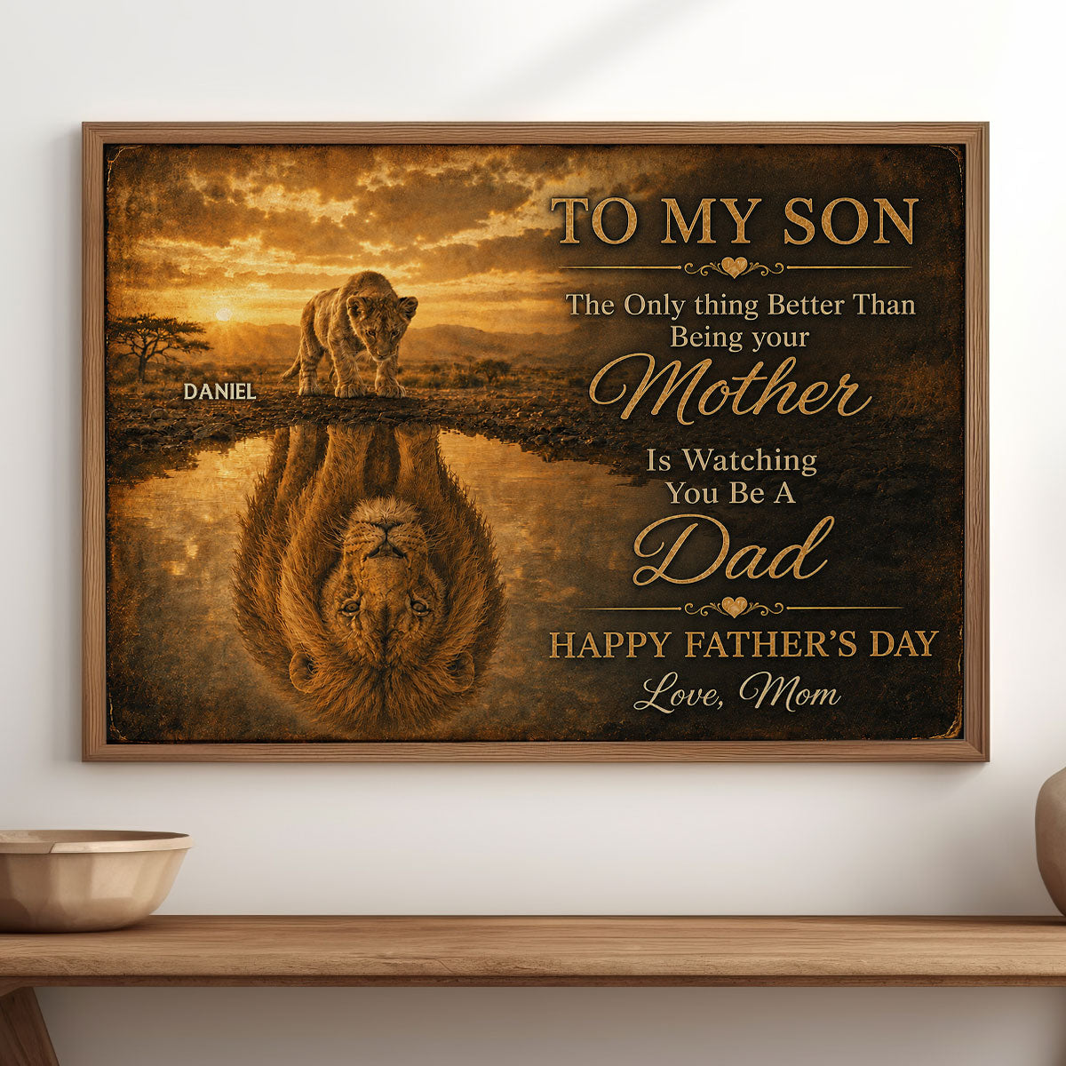 Lion To My Son - Personalized Poster - Father' Day Gift For Son