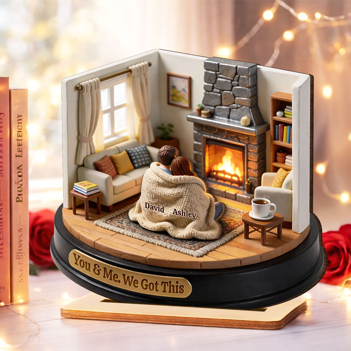 Forever By Your Side - Personalized 2-Layered Wooden Plaque - Anniversary, Valentine's Day Gift, Gift For Him, Gift For Her