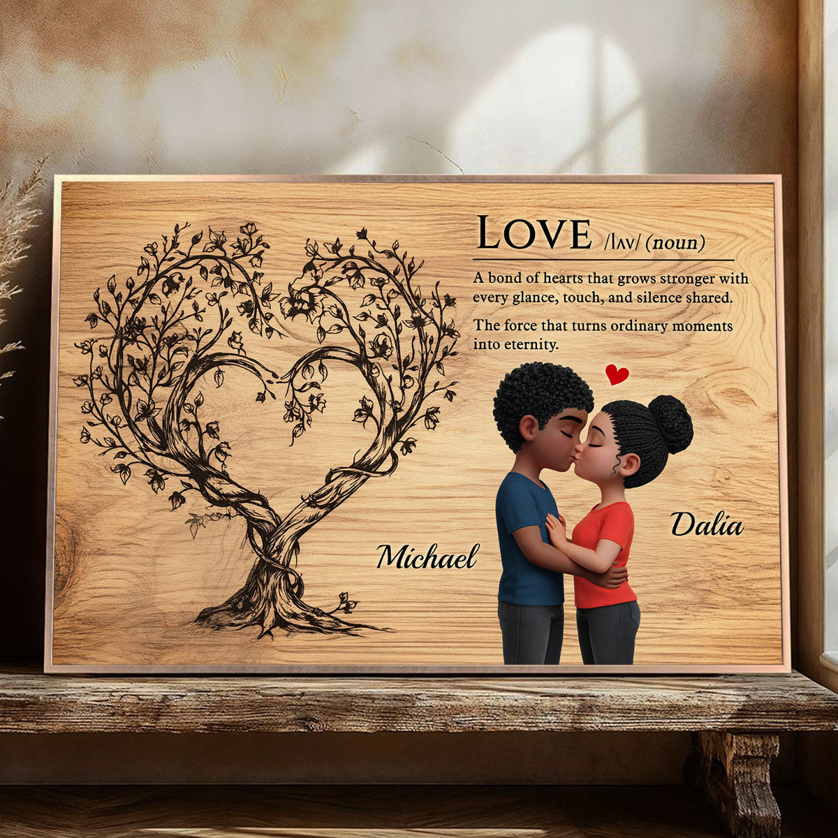 Love Definition Wall Decor - Personalized Poster - Anniversary, Valentine's Day Gift, Gift For Him, Gift For Her