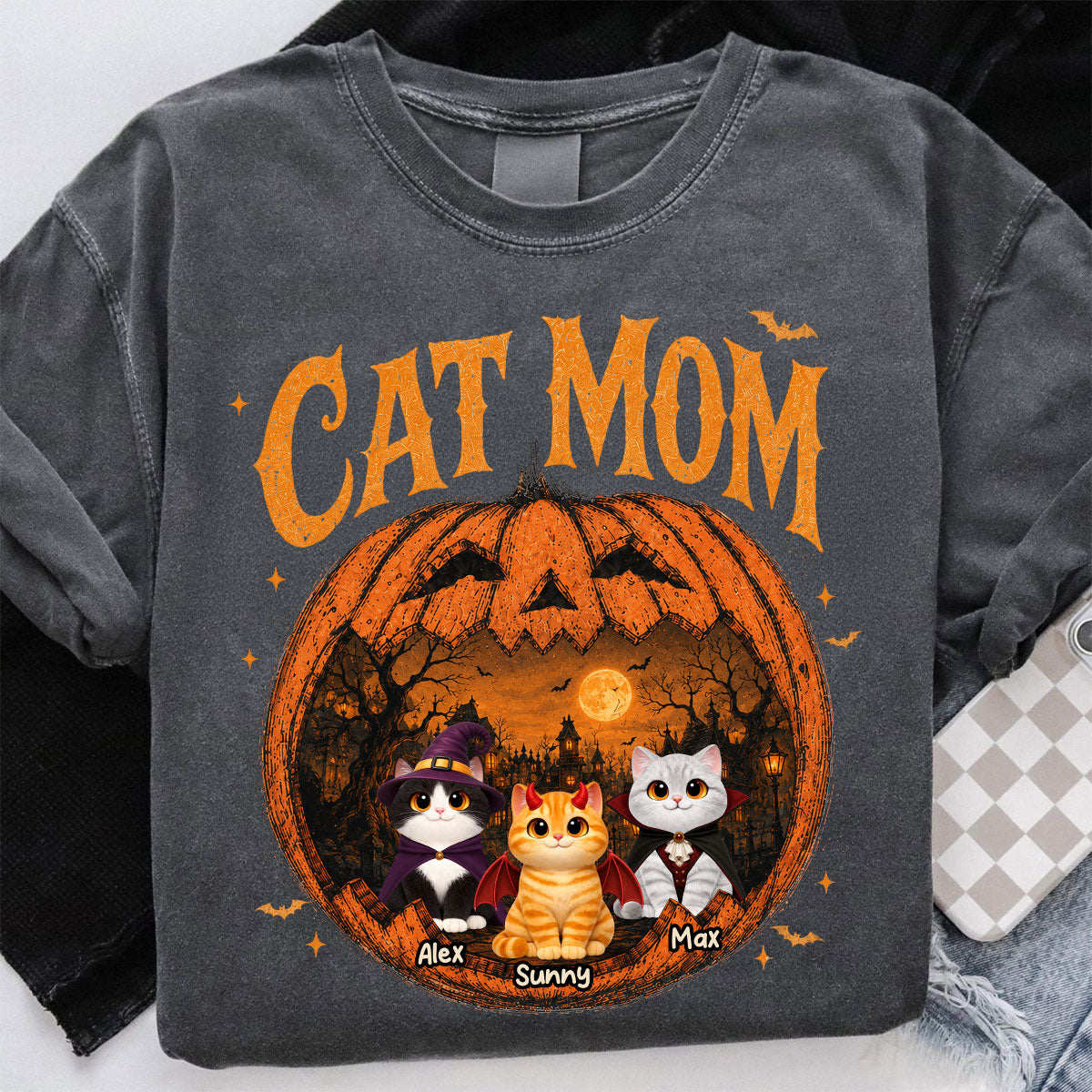 Trending Pumpkin Cats - Personalized Shirt - Halloween Gift For Cat Lovers
