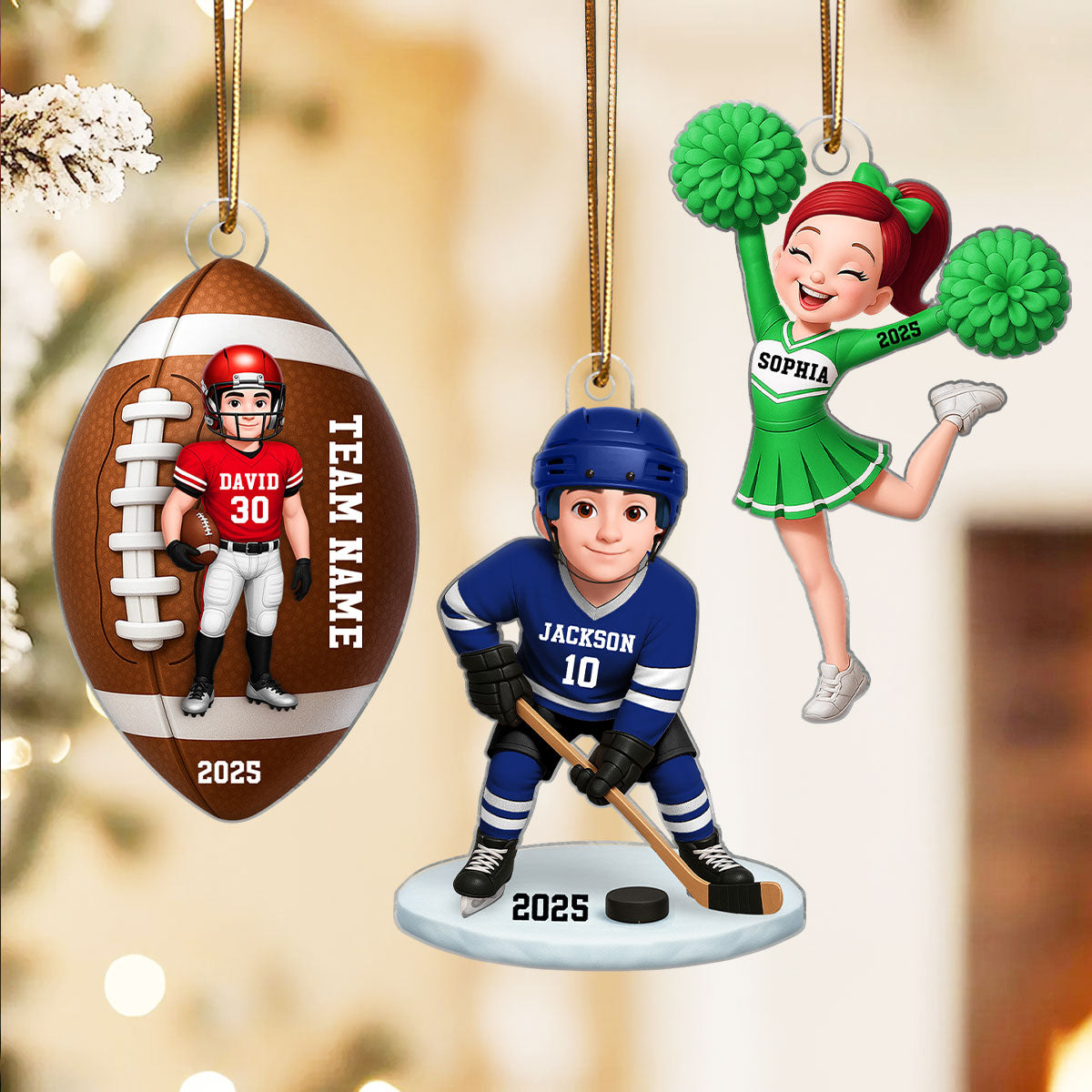Little Sports Star - Figure Skating - Personalized Acrylic Ornament - Christmas Gift for Son, Daughter, Grandson, Granddaughter