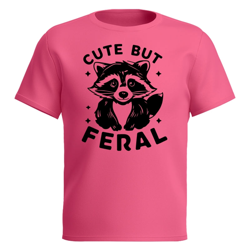 Cute But Feral Raccoon Funny Shirt For Kid