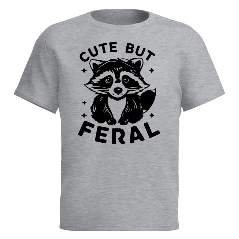 Cute But Feral Raccoon Funny Shirt For Kid