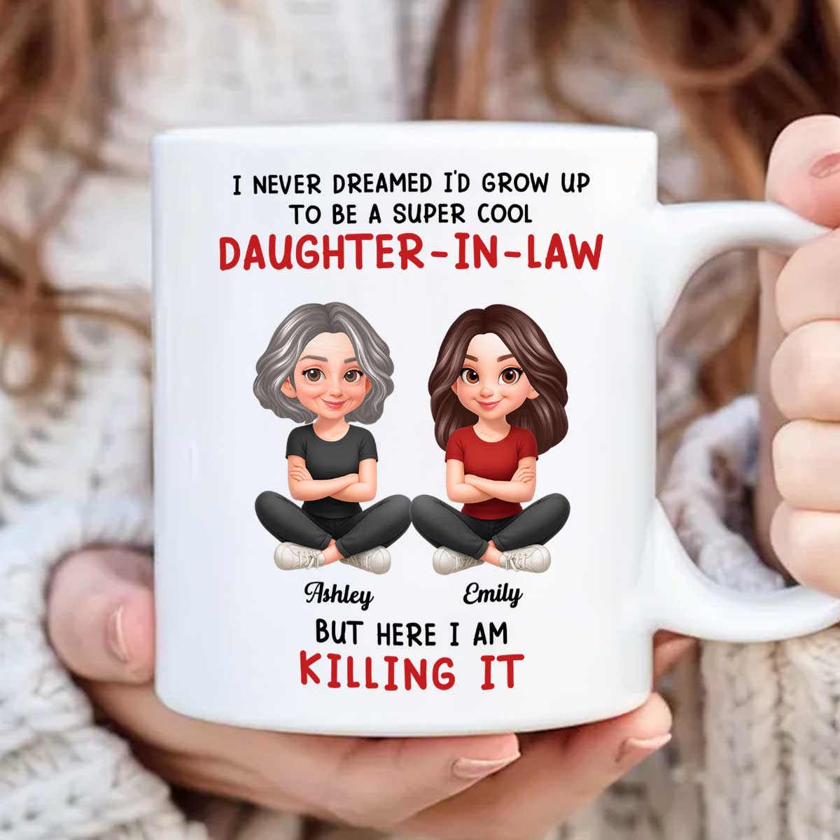 Super Cool Daughter-in-Law - Personalized Mug - Funny Christmas Gift for Daughter-in-Law