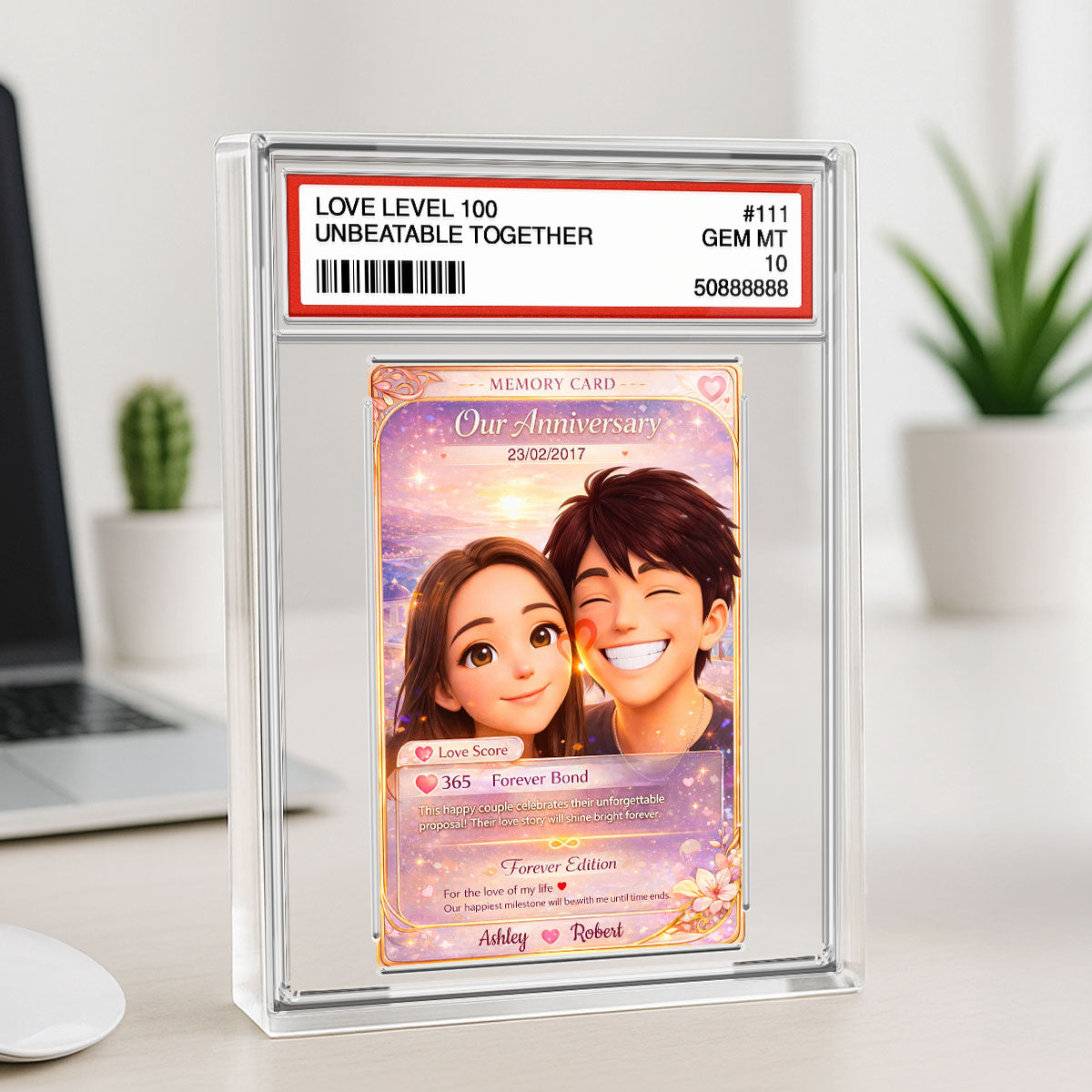Love Memory Card For Couple - Personalized Rectangle Acrylic Block Plaque - Valentine's Gift For Him, For Her, For Couple