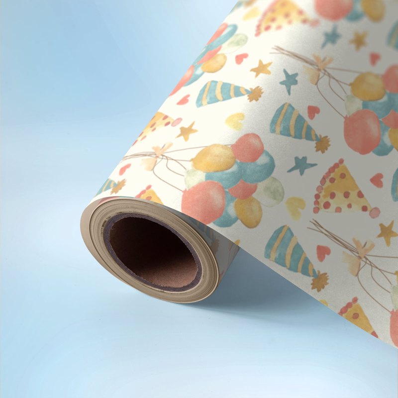 Birthday Baloon Gift Wrapping Paper