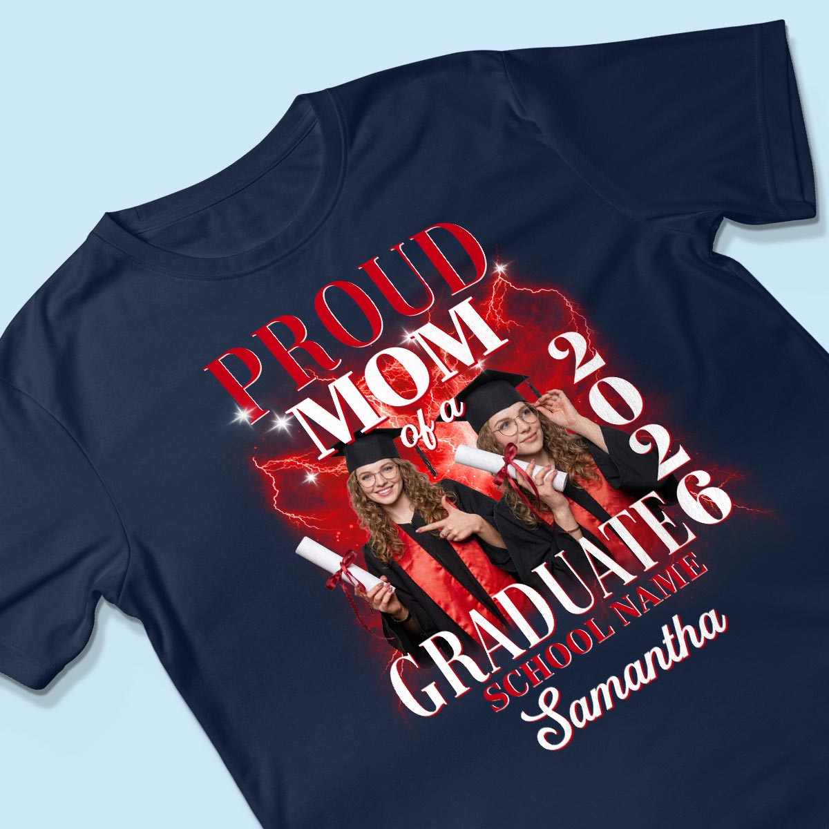 Proud Mom Dad Grandma Grandpa Of A 2026 Graduate Custom Photo - Personalized Shirt - Family Matching Graduation Shirt, Graduation Party Gift, Senior Class of 2026