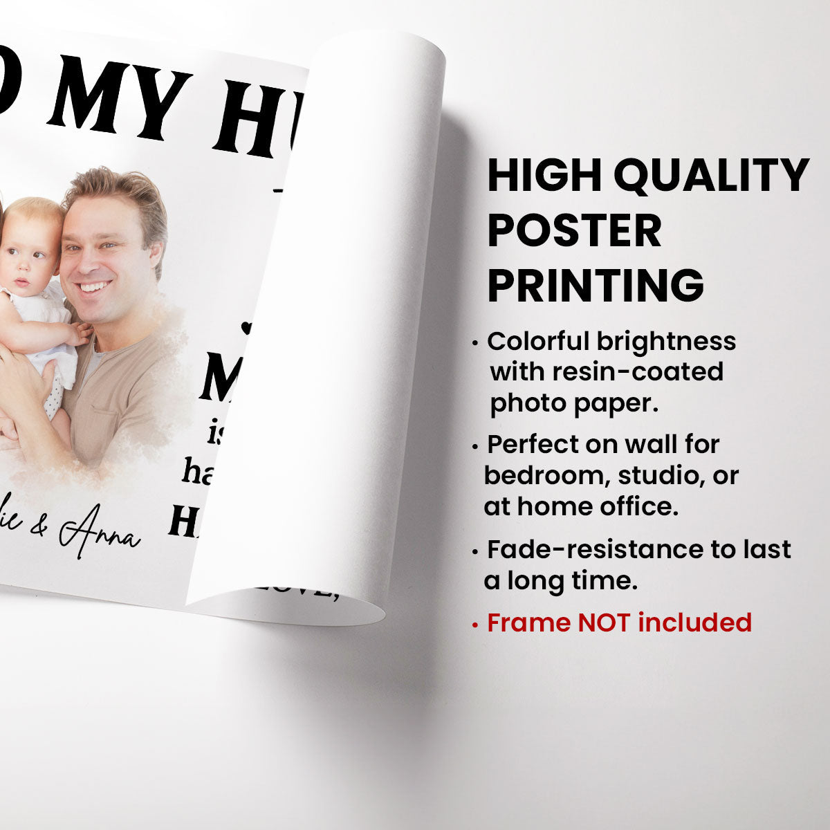 Watercolor Style Custom Photo The Only Thing Better Than Having You As Husband - Personalized Poster - Father's Day Gift For Husband, Dad