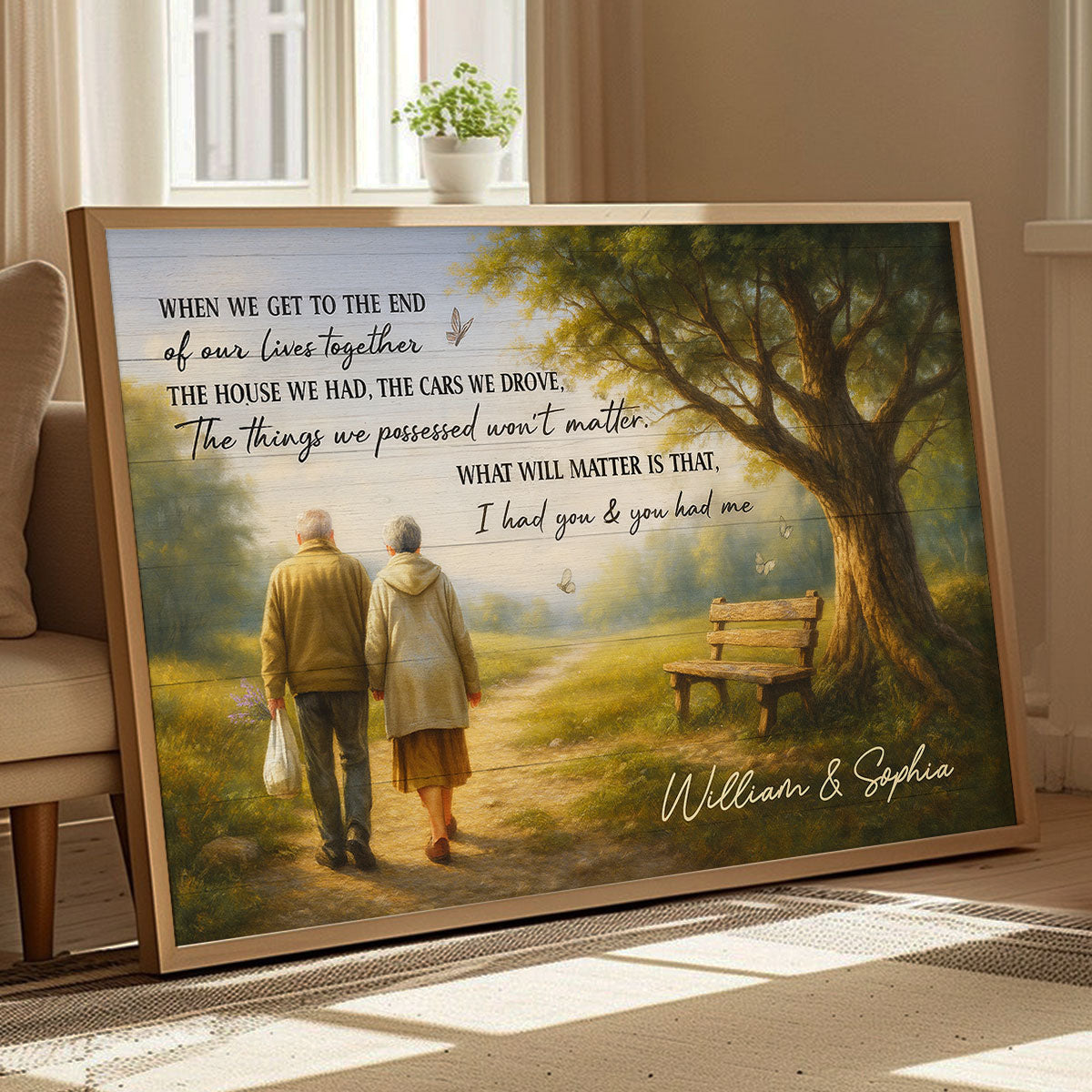 When We Get to the End of Our Lives Together Peaceful Landscape - Personalized Poster - Sentimental Gift for him, Gift for her