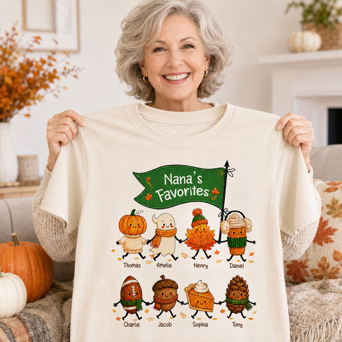 On-trend Fall Season Funny Kids - Personalized Shirt - Gift For Grandmas, Moms