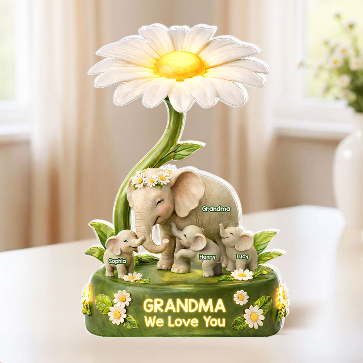 Grandma We Love You - Personalized Acrylic Block Plaque - Gift For Mom, Grandma