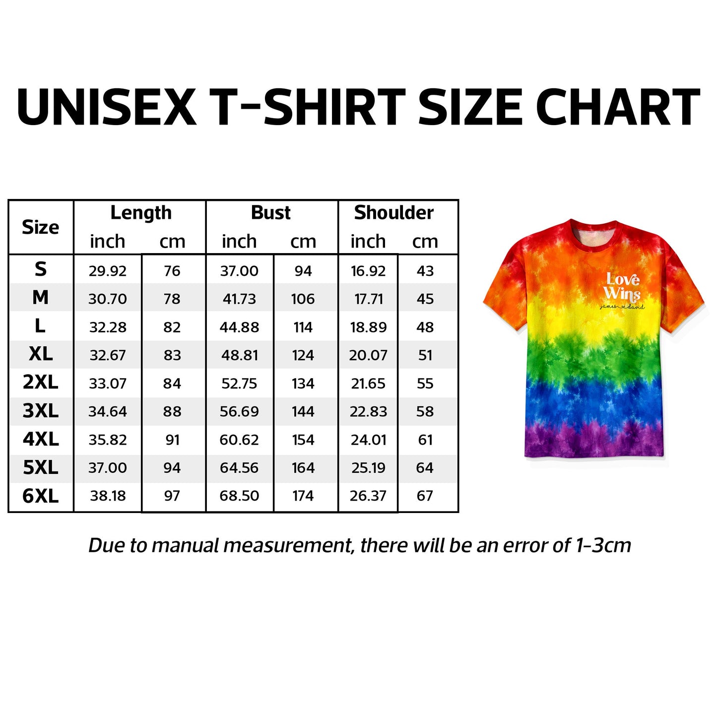 Love Wins Rainbow Tie Dye Pride Theme - Personalized Shirt - Pride Month Keepsake