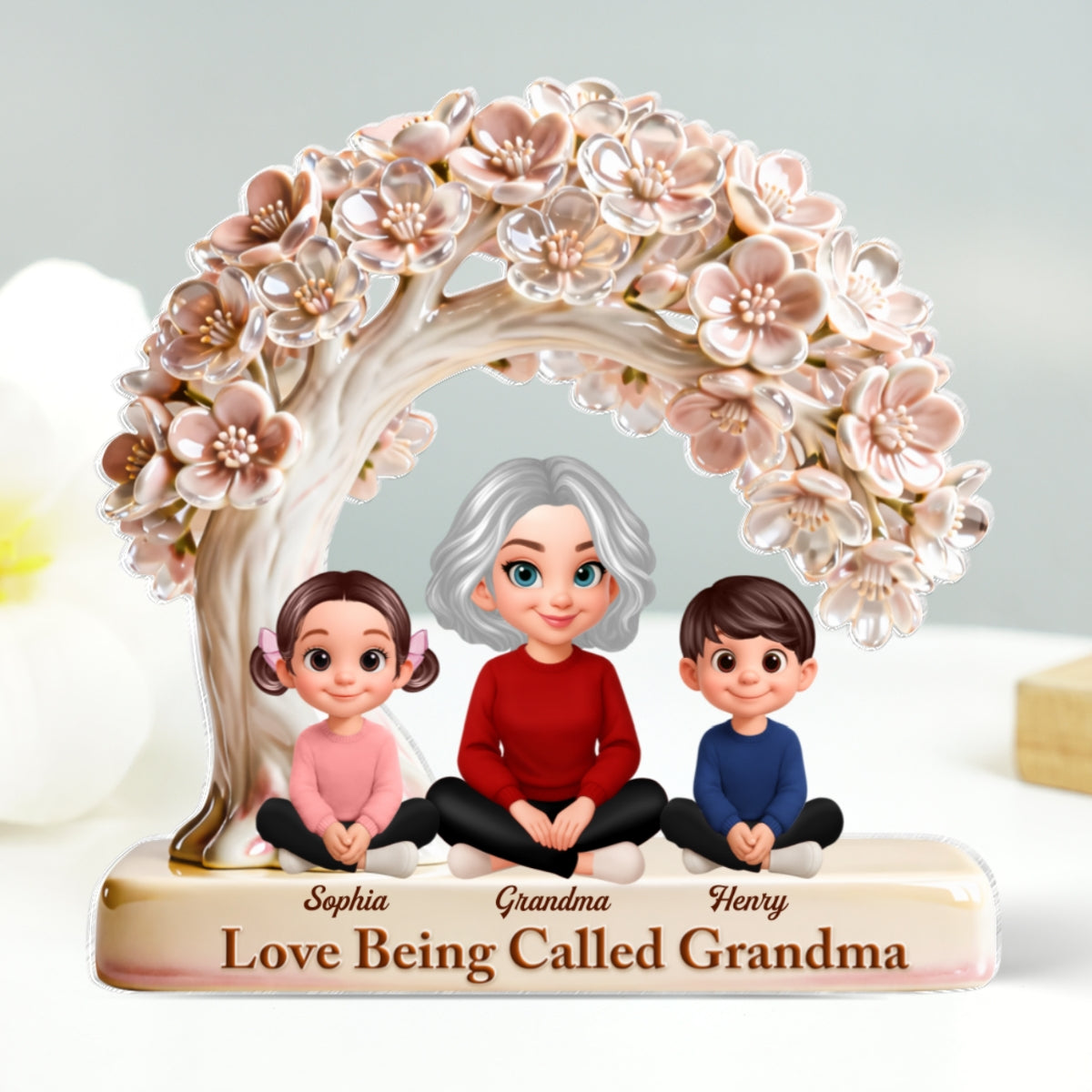 Love Being Called Grandma - Personalized Acrylic Block Plaque - Mother's Day Gift for Grandma, Mom, Wife