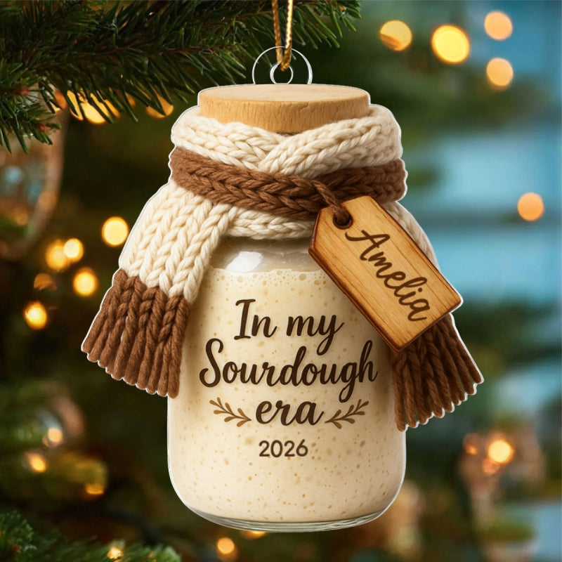In My Sourdough Era - Personalized Acrylic Ornament - Christmas Gift for Bakers & Bread Lovers