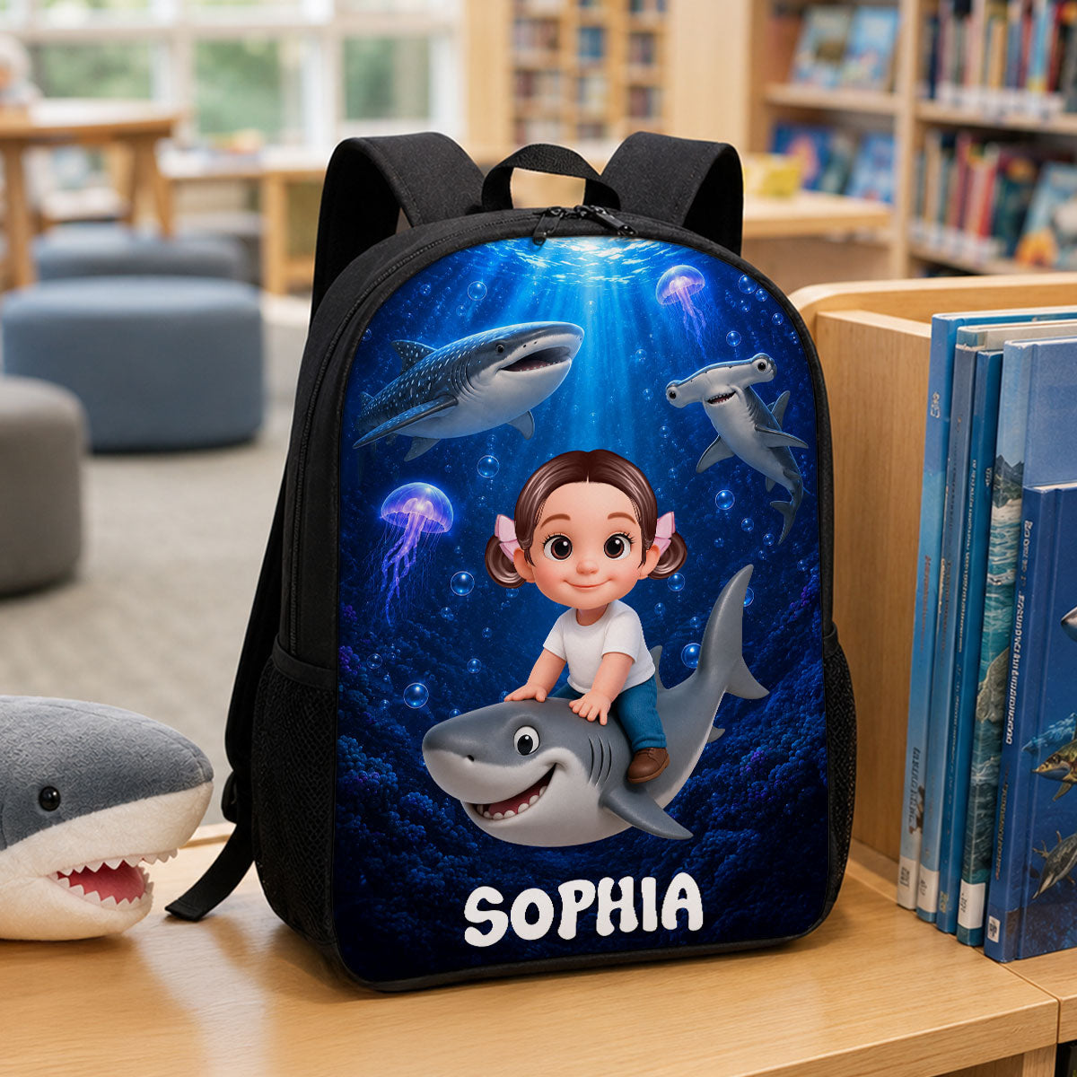 Baby Shark For Boys Girls - Personalized Backpack - Back to School Backpack for Kids