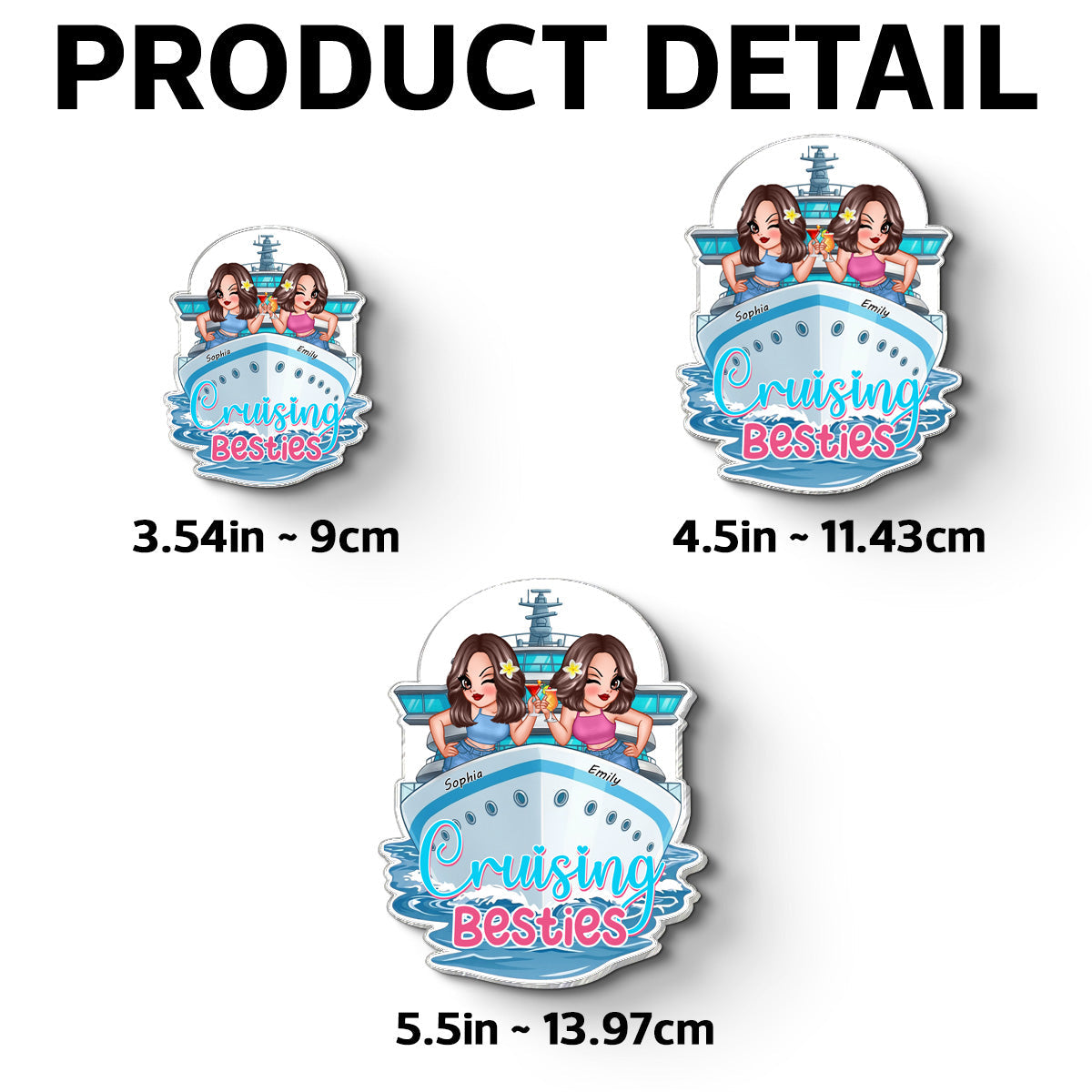 Girl Cruise Trip Pretty Women On Cruise - Personalized Cruise Ship Door Magnet - Girl Cruise Trip Keepsake