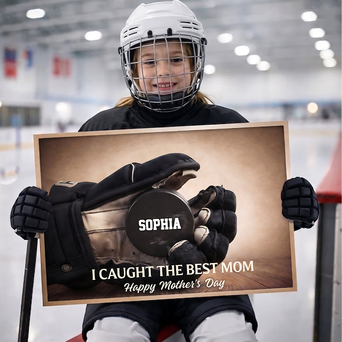 We Caught The Best Mom Hockey Mom - Personalized Poster - Mother's Day Gift For Hockey Mom, Gift For Wife