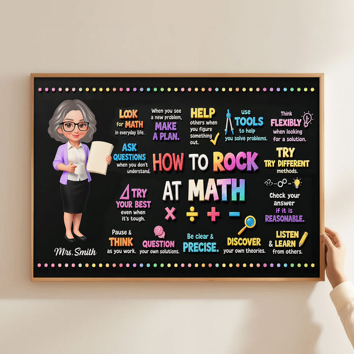 How To Rock At Match Classroom - Personalized Poster - Back To School Gift For Teachers, Classroom Decors