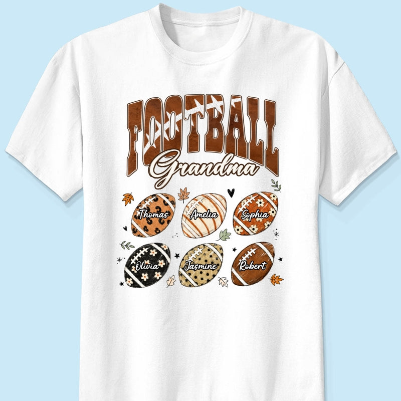 Trending Football Grandma Fall Season - Personalized Shirt - Gift For Grandmas, Moms