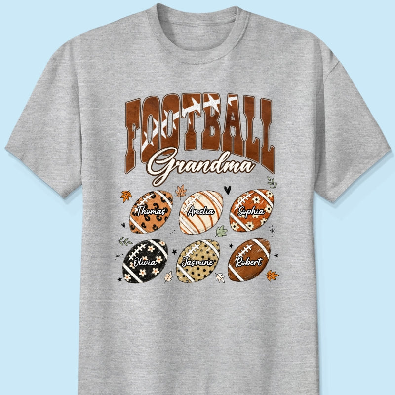 Trending Football Grandma Fall Season - Personalized Shirt - Gift For Grandmas, Moms