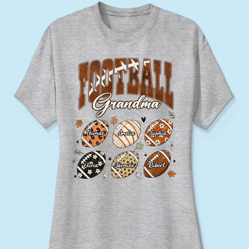 Trending Football Grandma Fall Season - Personalized Shirt - Gift For Grandmas, Moms