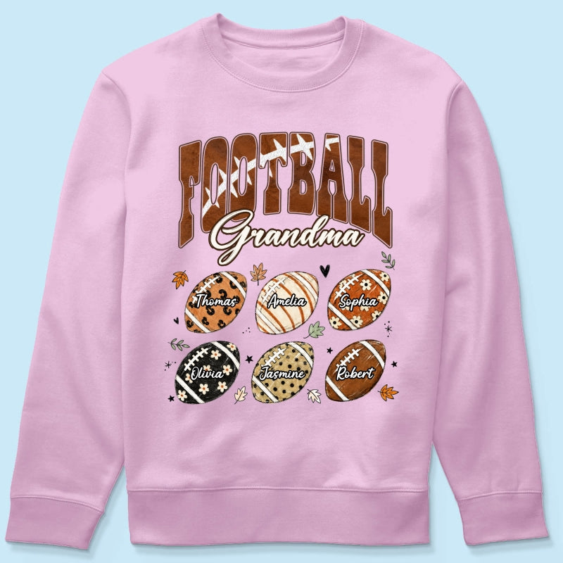 Trending Football Grandma Fall Season - Personalized Shirt - Gift For Grandmas, Moms