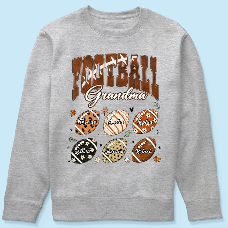 Trending Football Grandma Fall Season - Personalized Shirt - Gift For Grandmas, Moms
