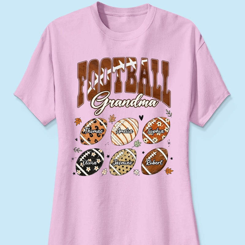 Trending Football Grandma Fall Season - Personalized Shirt - Gift For Grandmas, Moms