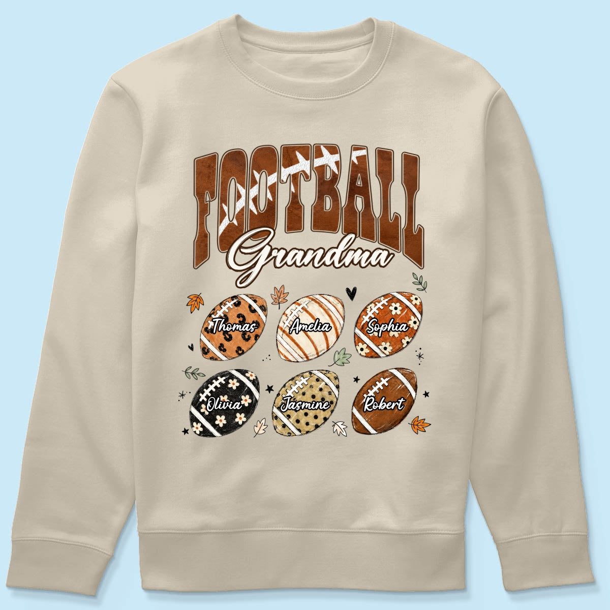 Trending Football Grandma Fall Season - Personalized Shirt - Gift For Grandmas, Moms