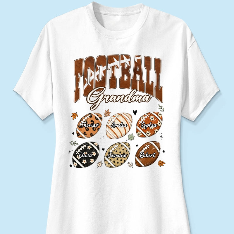 Trending Football Grandma Fall Season - Personalized Shirt - Gift For Grandmas, Moms