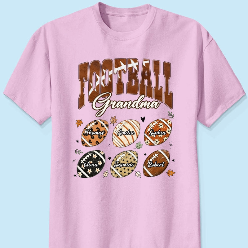 Trending Football Grandma Fall Season - Personalized Shirt - Gift For Grandmas, Moms