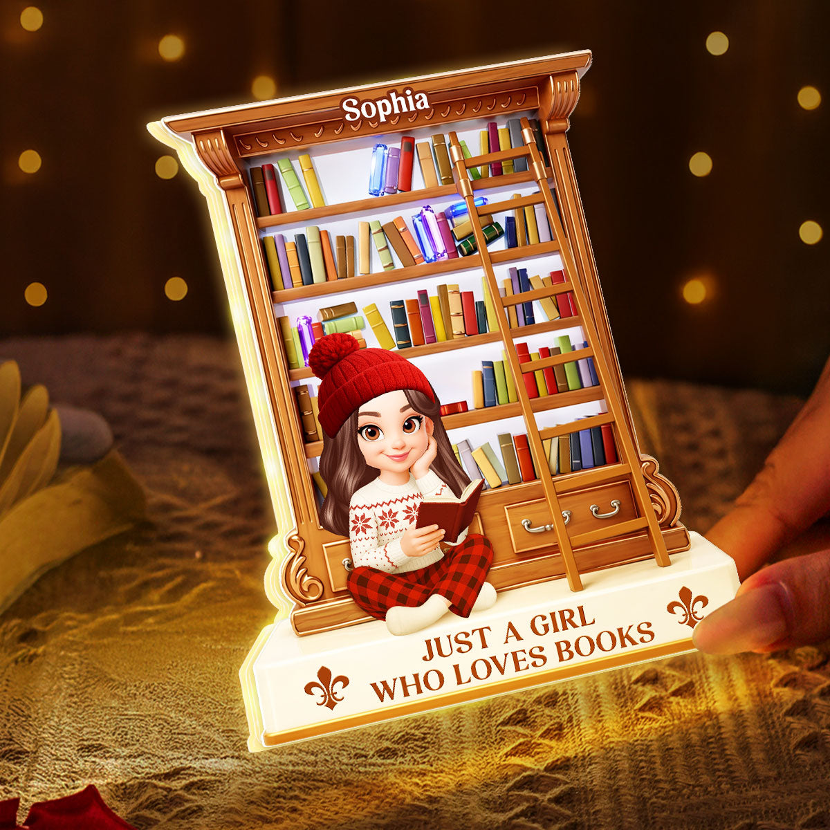 I Want Adventure In The Great Wide Somewhere - Personalized Light Box - Gift for Book Lovers