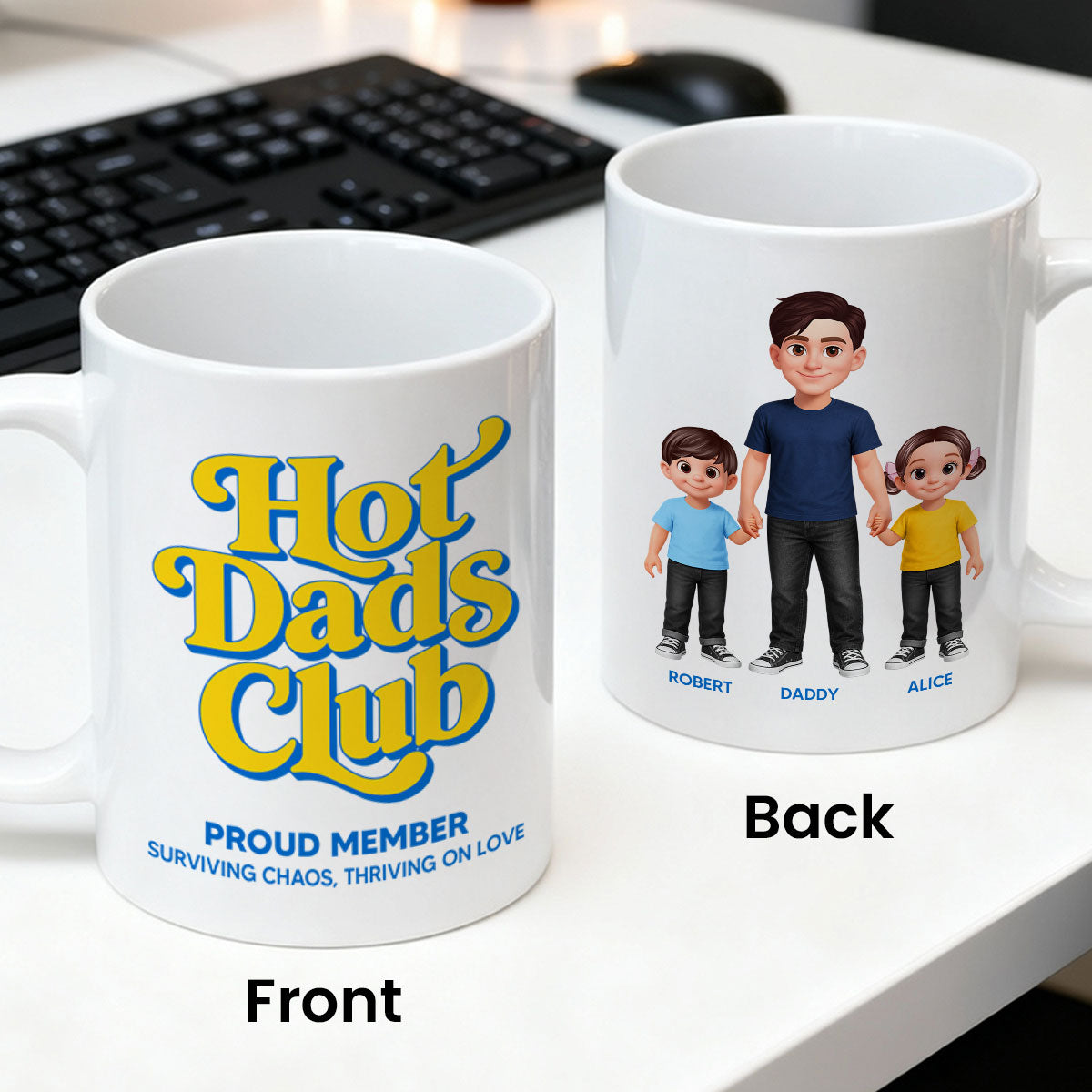 Hot Dads Club - Personalized Mug - Funny Father's Day Gift For Dad, Husband