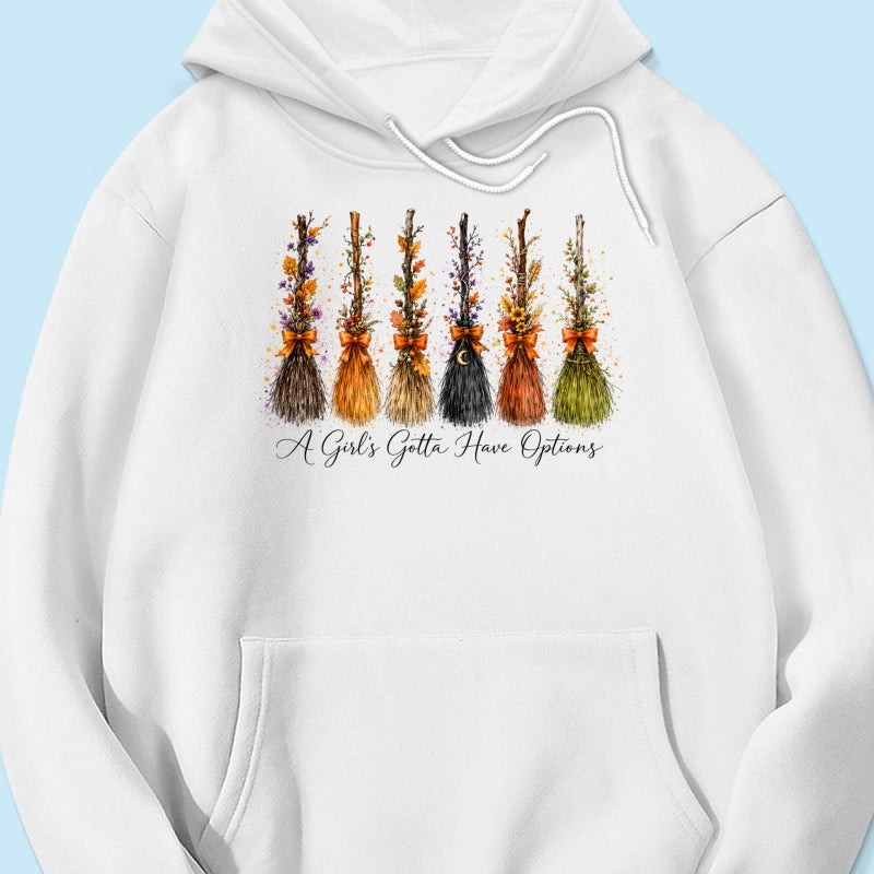 A Girl Gotta Have Options - Shirt - Retro Halloween For Girls