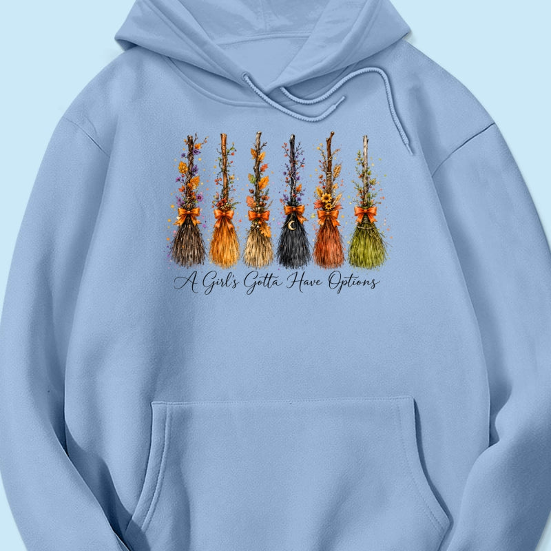 A Girl Gotta Have Options - Shirt - Retro Halloween For Girls