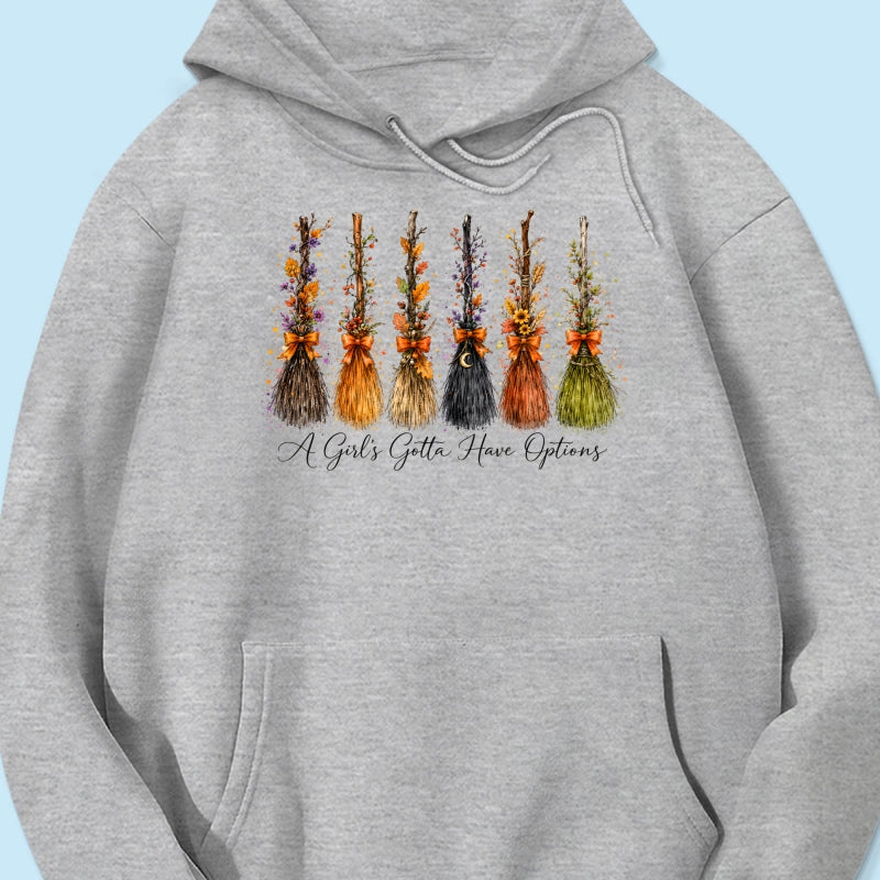 A Girl Gotta Have Options - Shirt - Retro Halloween For Girls