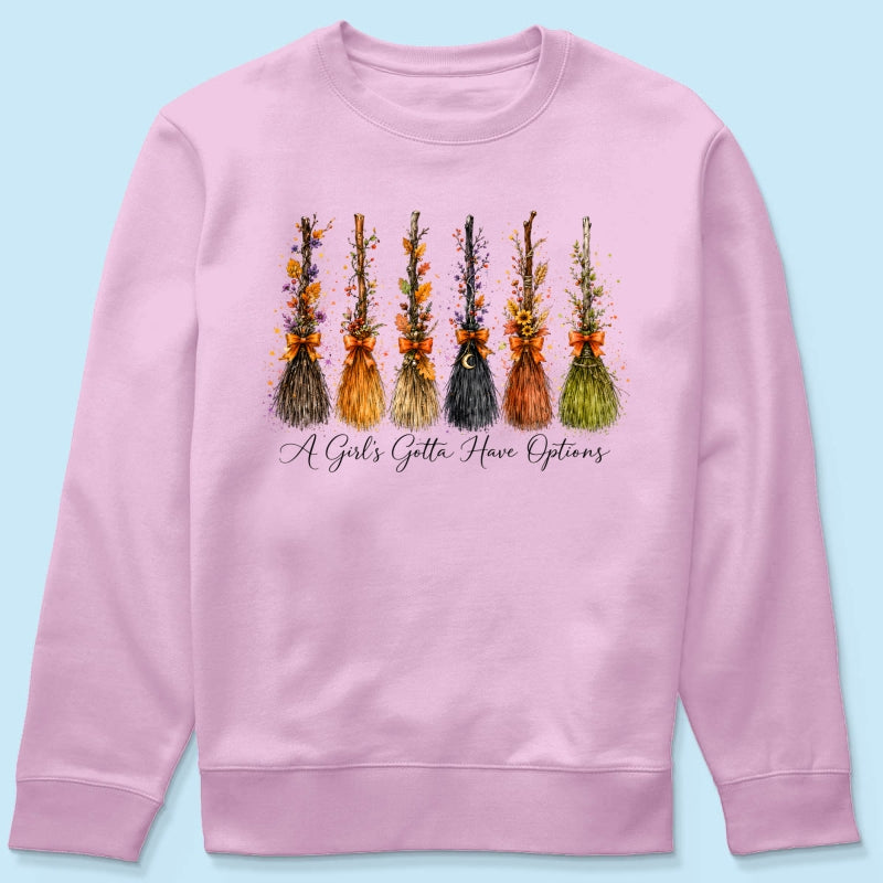 A Girl Gotta Have Options - Shirt - Retro Halloween For Girls
