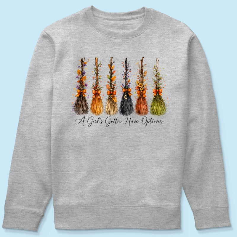 A Girl Gotta Have Options - Shirt - Retro Halloween For Girls
