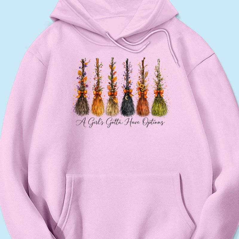 A Girl Gotta Have Options - Shirt - Retro Halloween For Girls