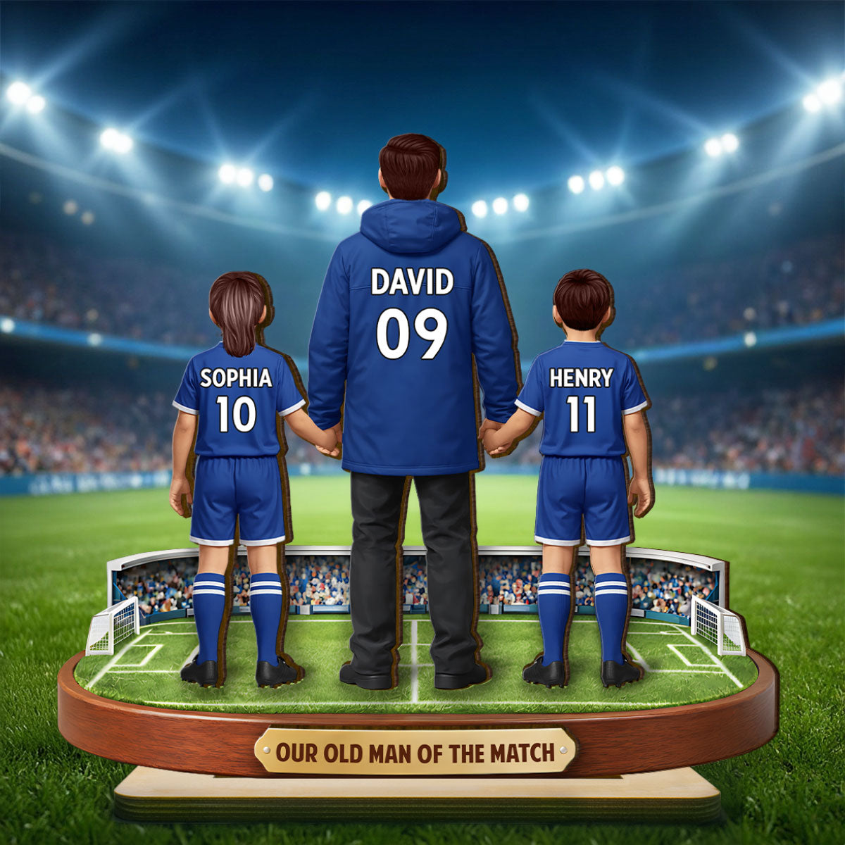 My Old Man Of The Match - Personalised 2-Layered Wooden Plaque - UK  Gift For Football Dad